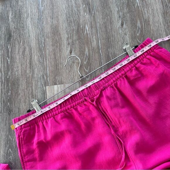 H&M bright‎ pink linen blend wide leg pants - Picture 4 of 8
